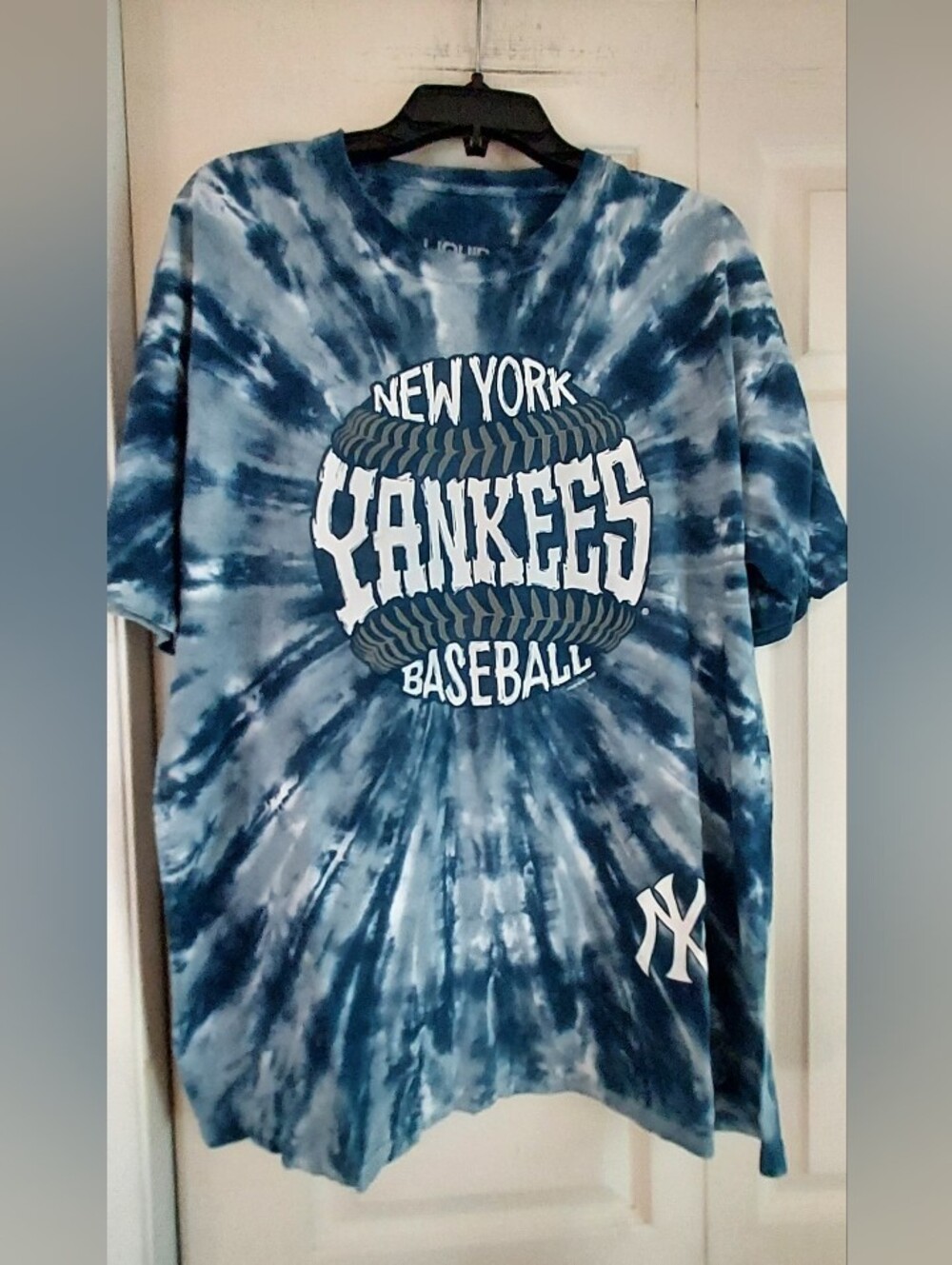 Liquid Blue NY New York Yankees Tie Dye T Shirt XL Tee Baseball MLB Boho